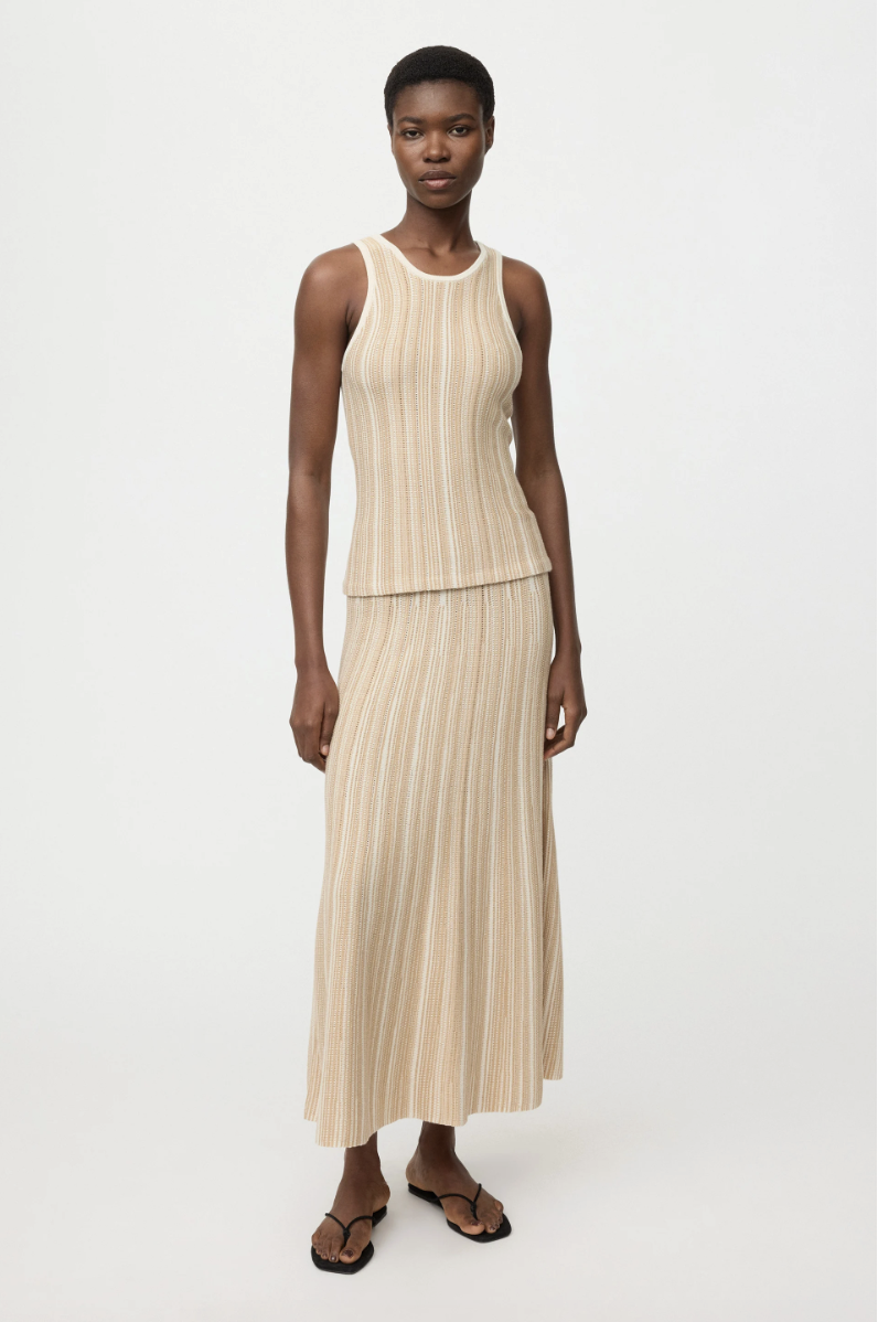 TEXTURED STRIPED SINGLET