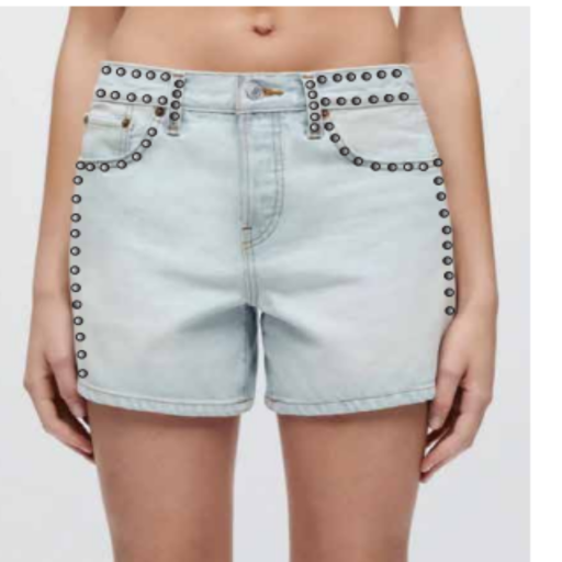 STUDDED MID RISE BOY SHORT