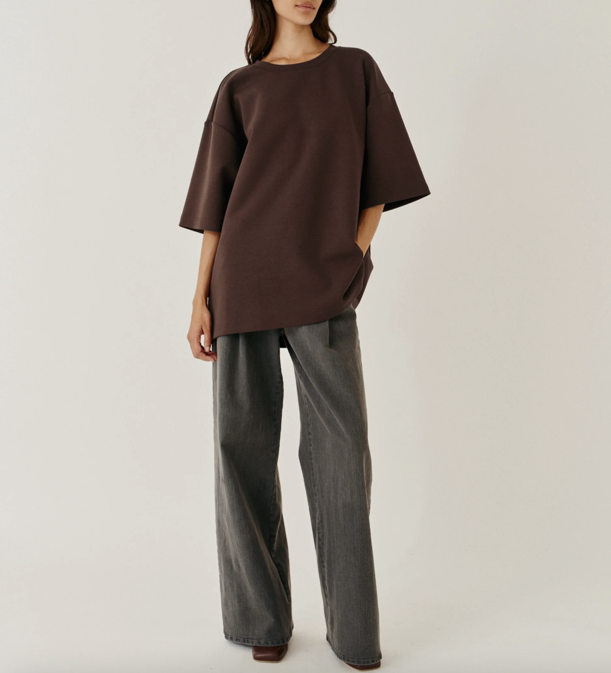 TG BOW TEE BROWN