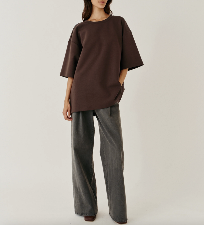 TG BOW TEE BROWN