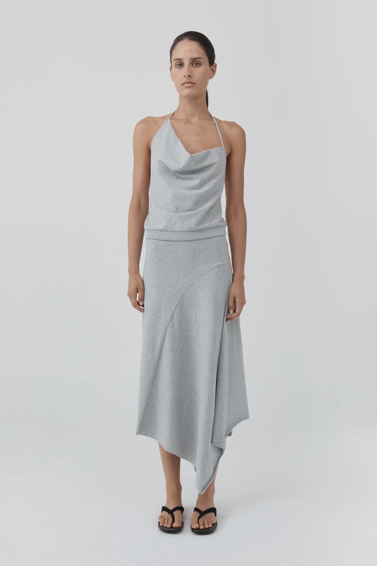 ASYMM DRAPE SKIRT