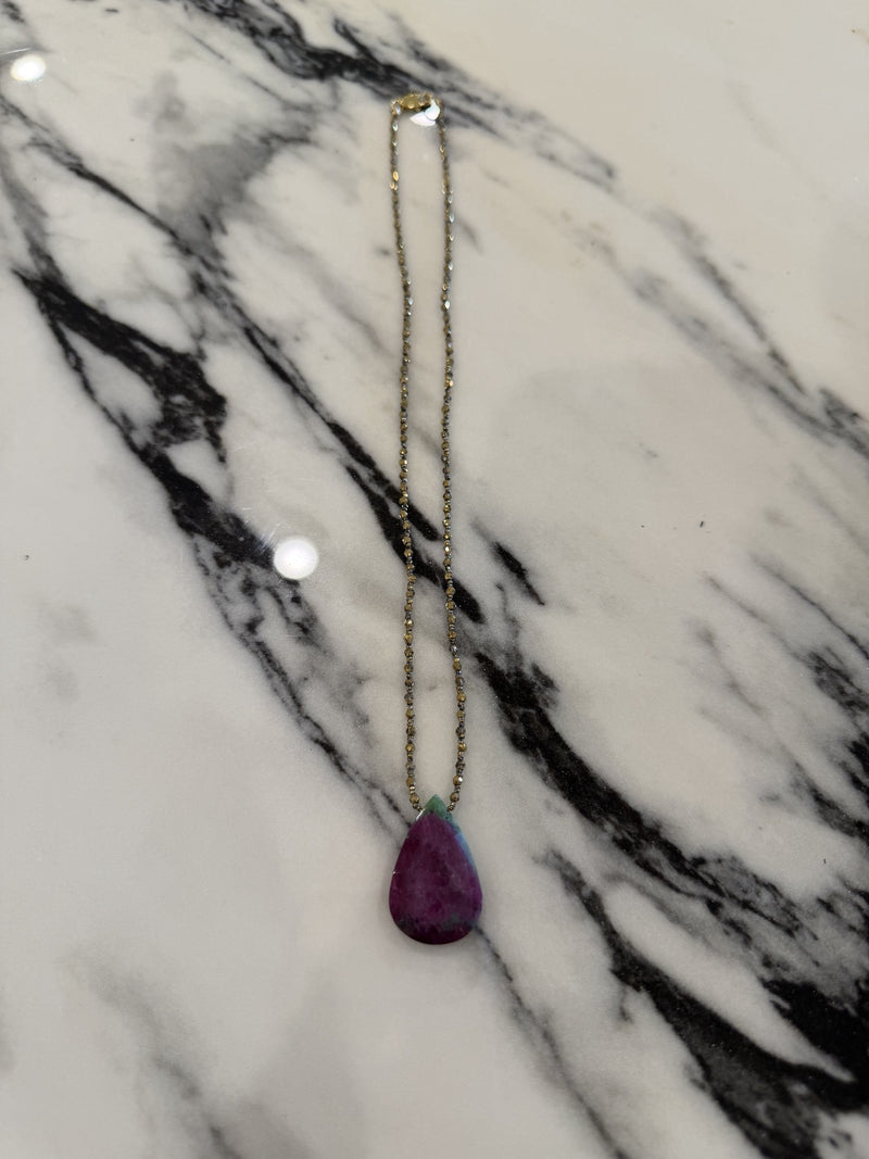 Ruby Zoisite Necklace