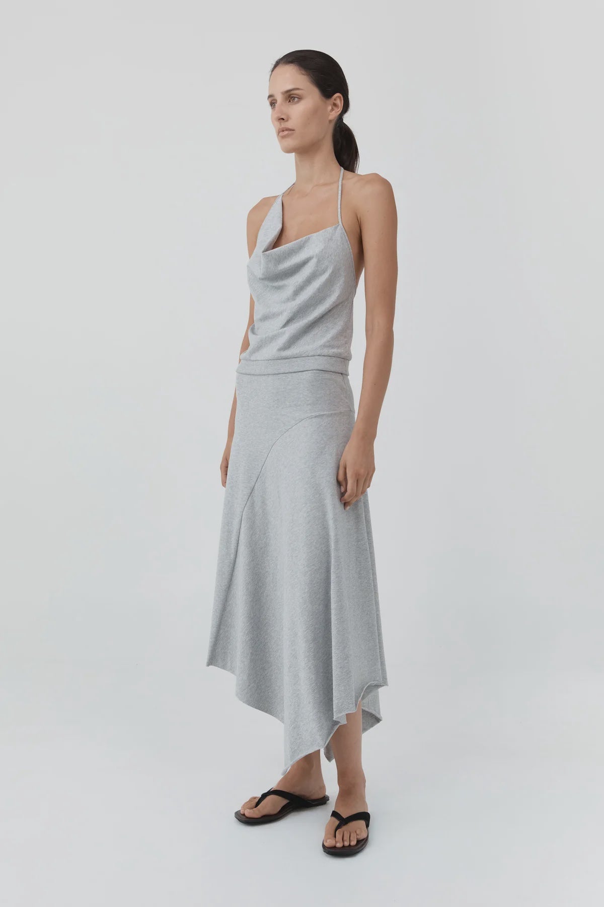 ASYMM DRAPE SKIRT