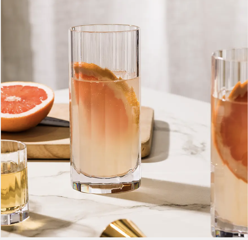 Fluted Highball Glass