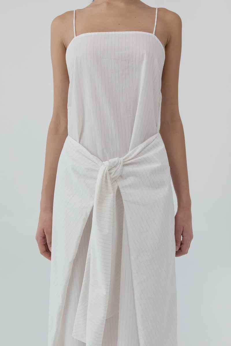 PINSTRIPE RELAXED COCOON DRESS