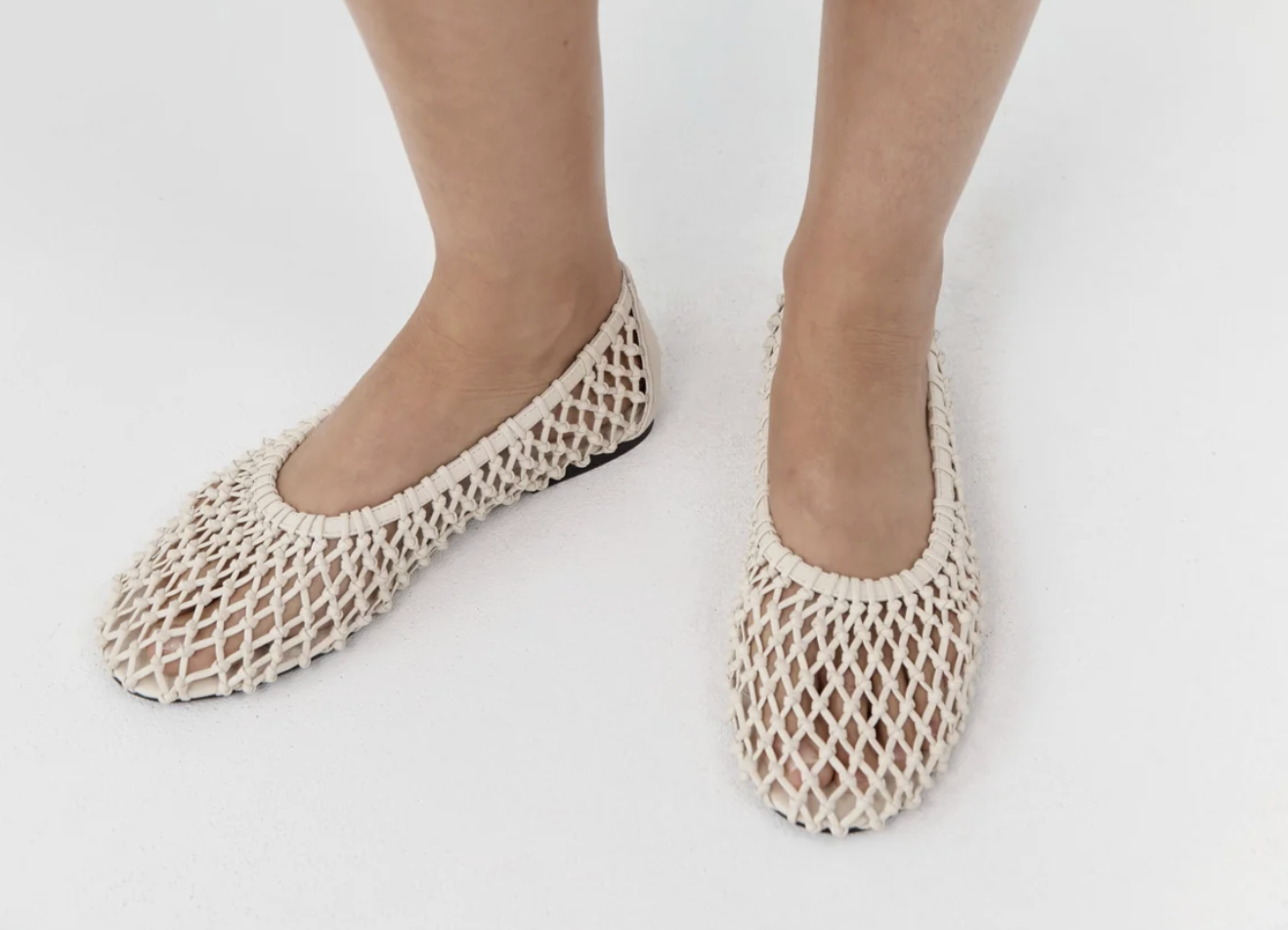 WOVEN BALLERINA FLATS