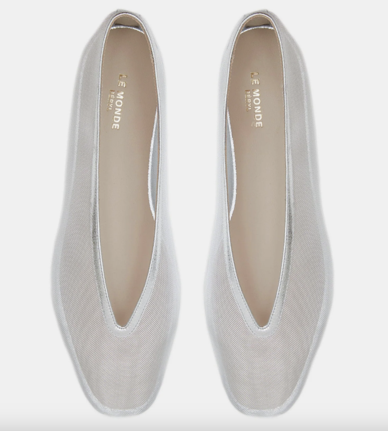 LUNA SLIPPER MESH SILVER