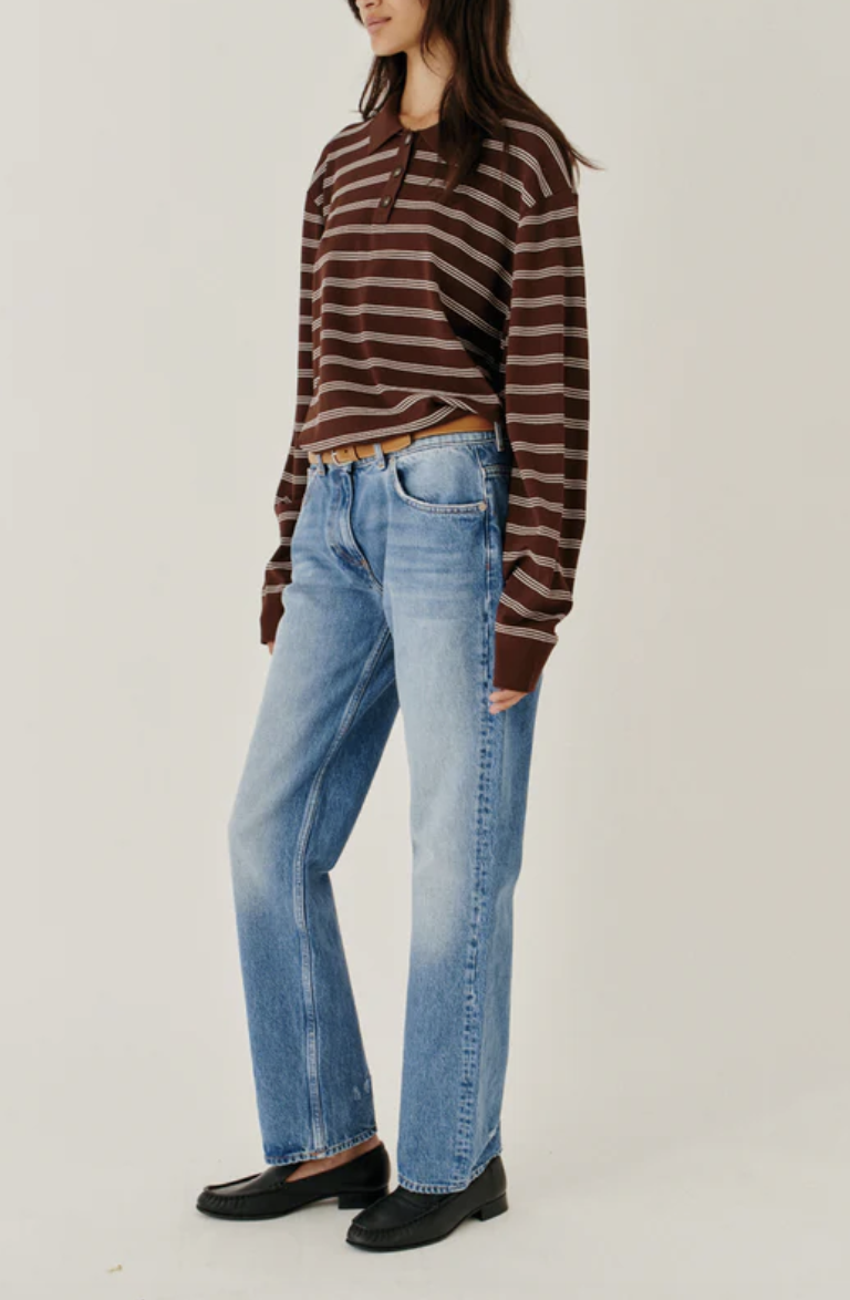 MADISON POLO ESPRESSO STRIPE