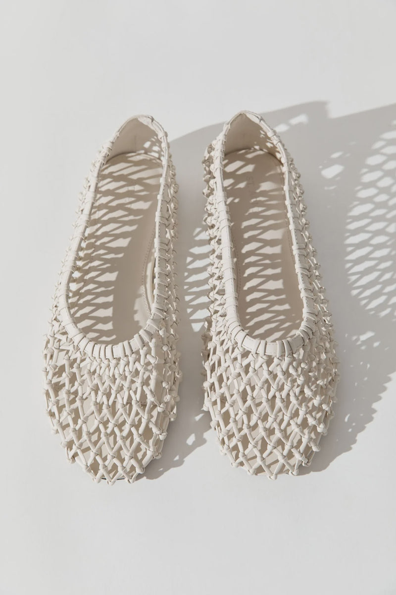 WOVEN BALLERINA FLATS