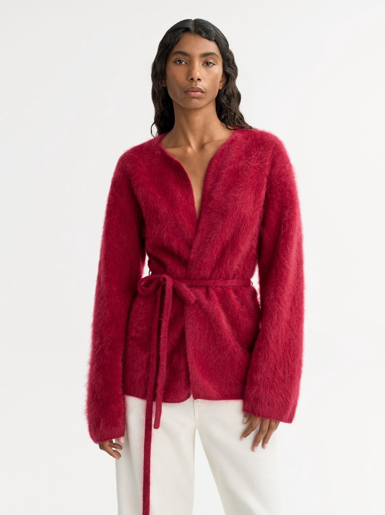 BRUSHED CASHMERE CARDIGAN