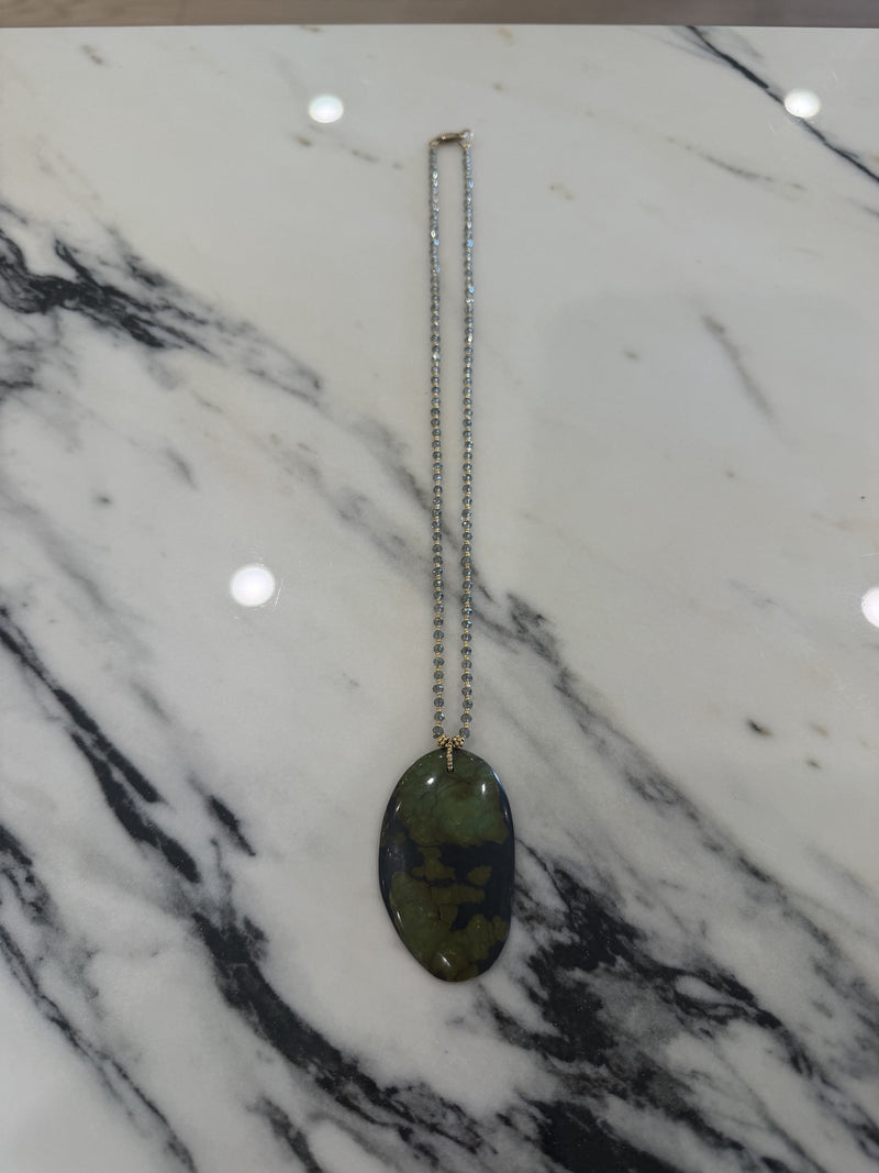 Vintage Green Turquoise  Pendant