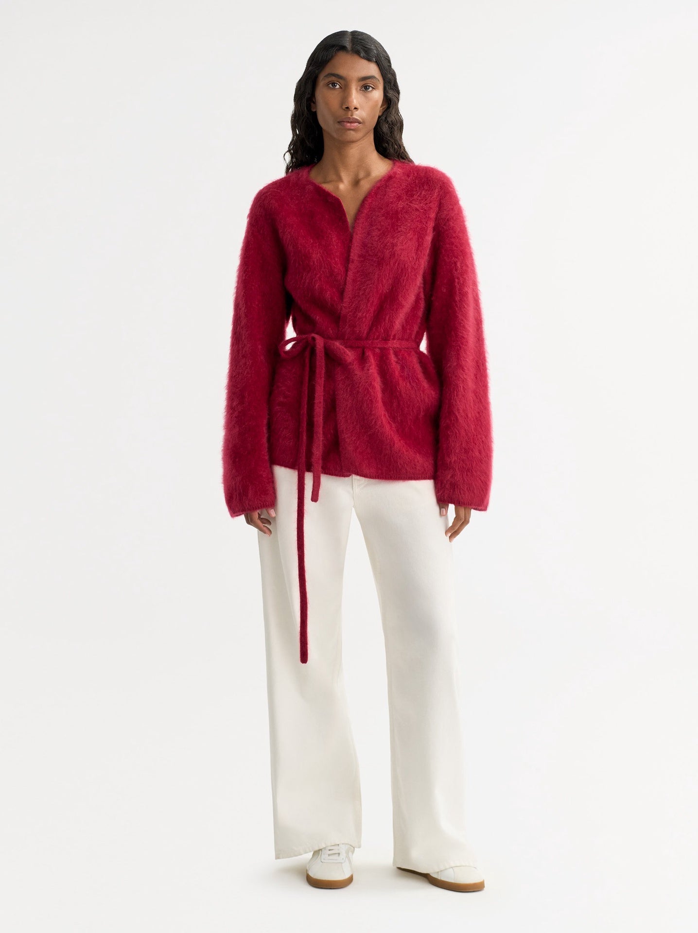 BRUSHED CASHMERE CARDIGAN