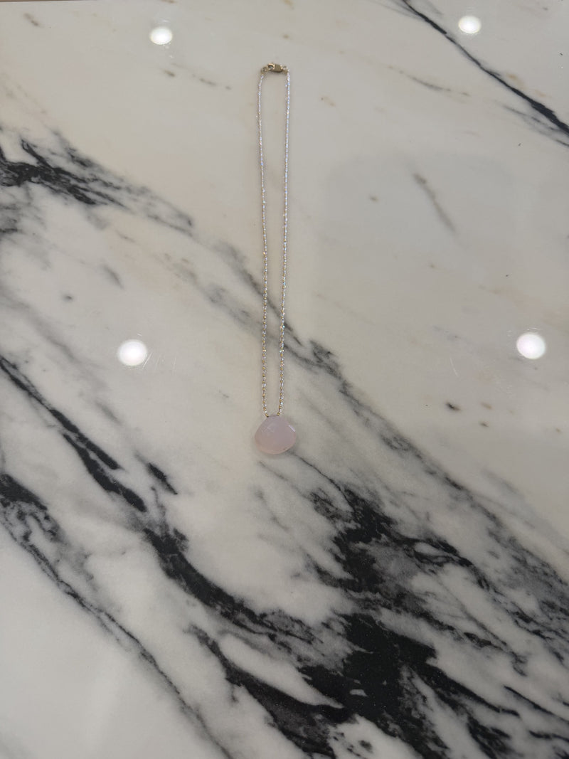 Pink Quartz Necklace