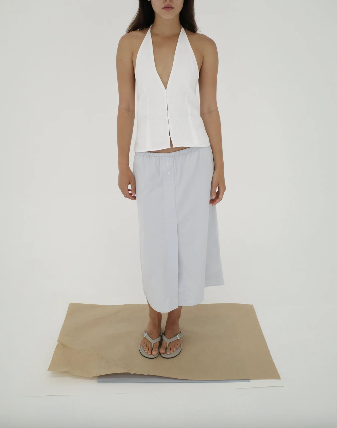 OVERLAP SKIRT BLUE