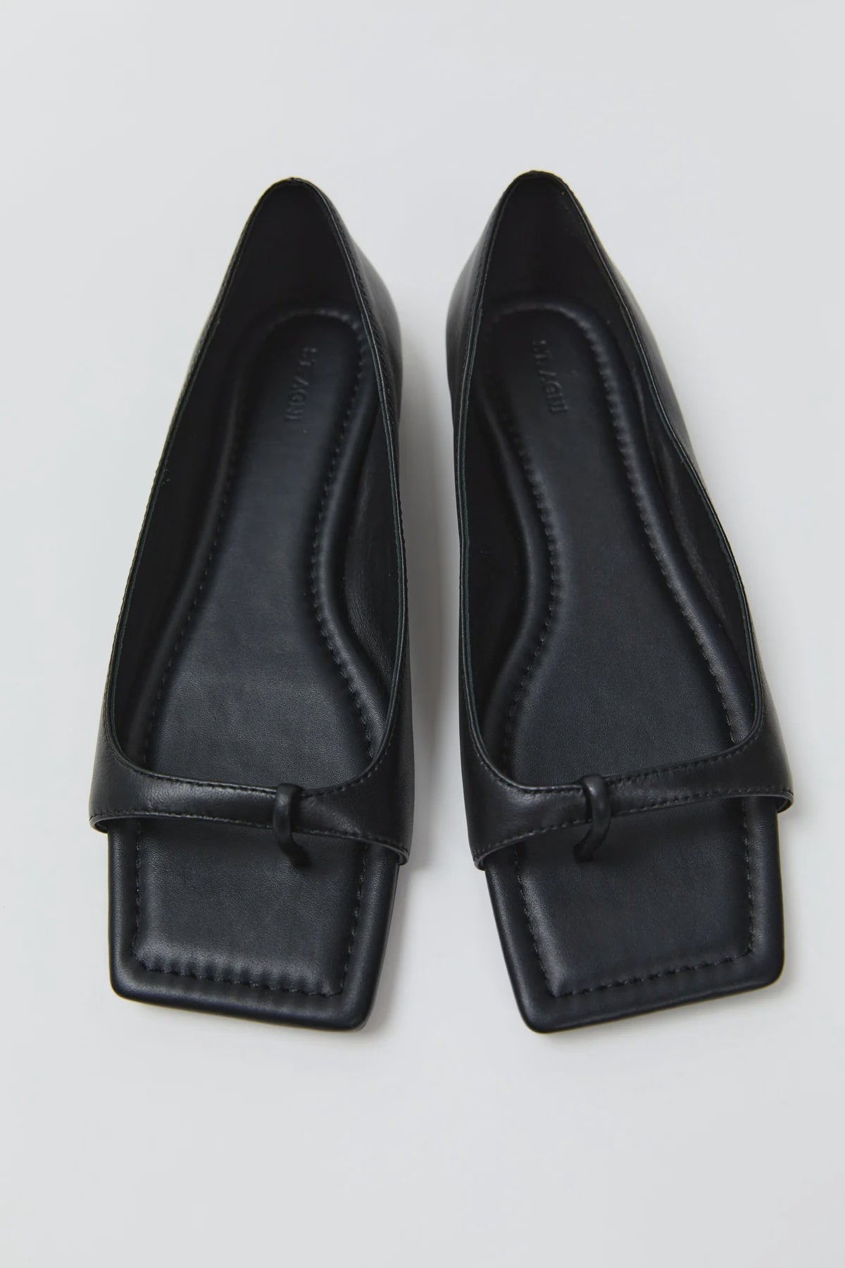 90S SQUARE TOE FLAT - BLACK