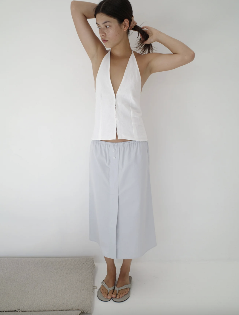 OVERLAP SKIRT BLUE