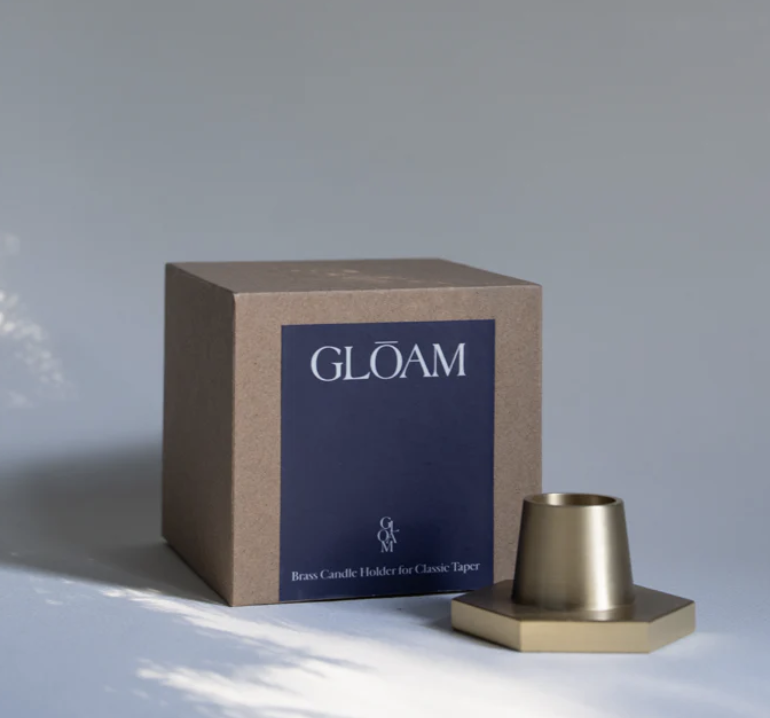 BRASS HEXAGON CANDLE HOLDER