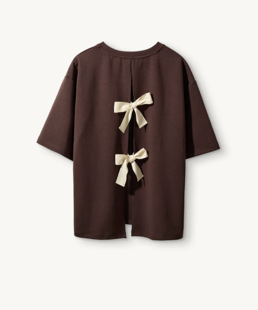 TG BOW TEE BROWN