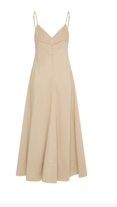 STRUCTURED COTTON MIDI DRESS