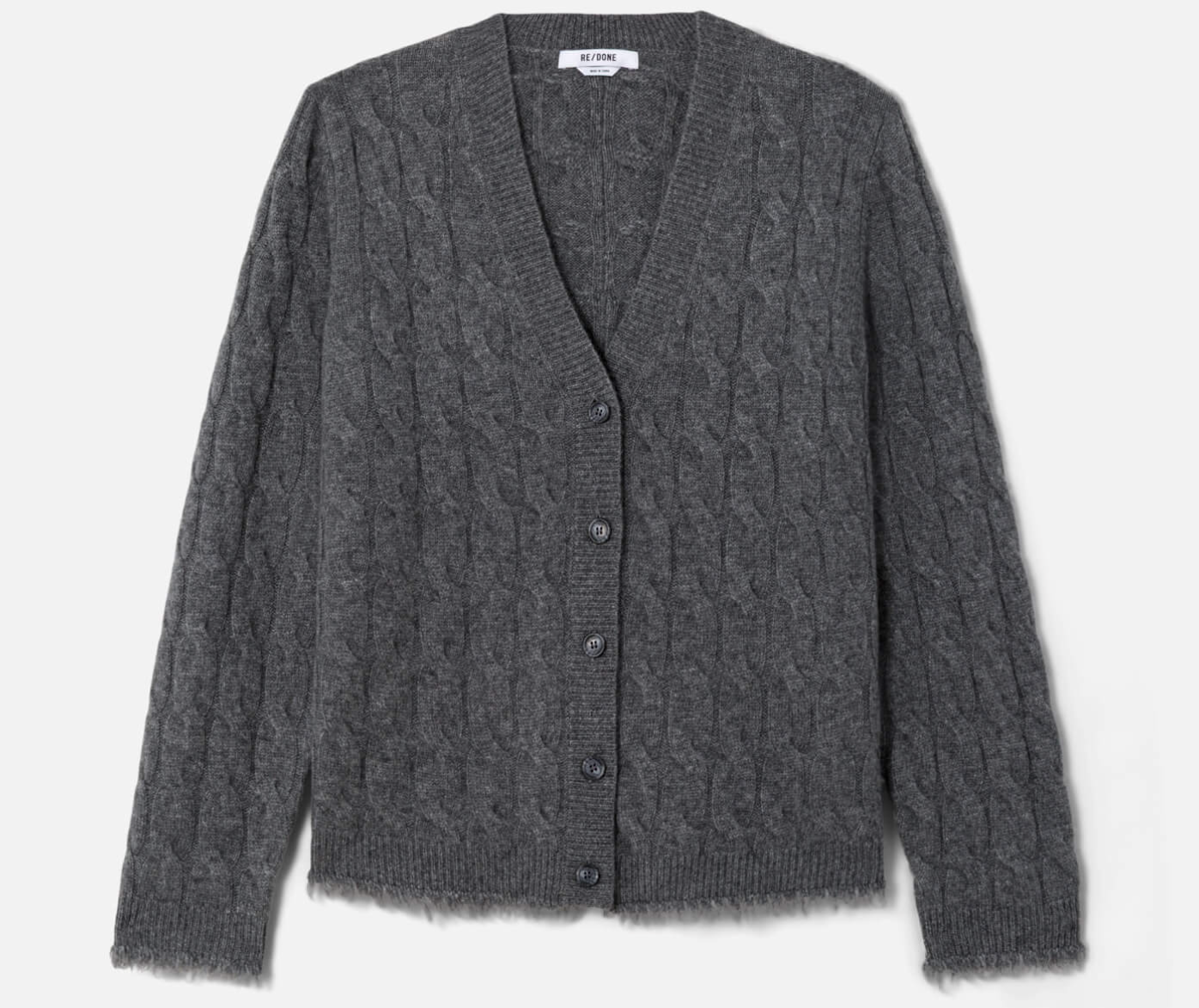 CABLE V NECK CARDI