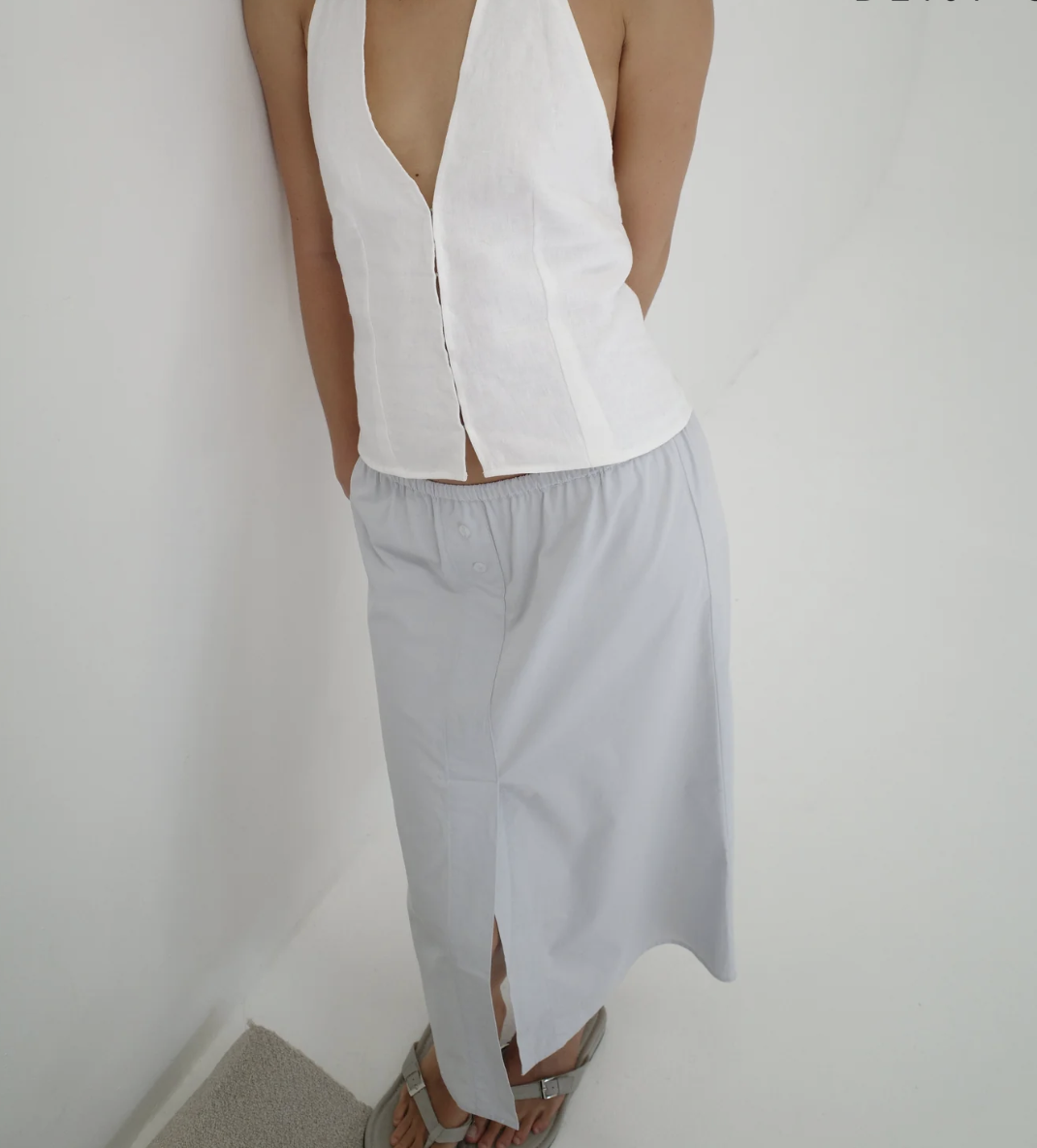 OVERLAP SKIRT BLUE