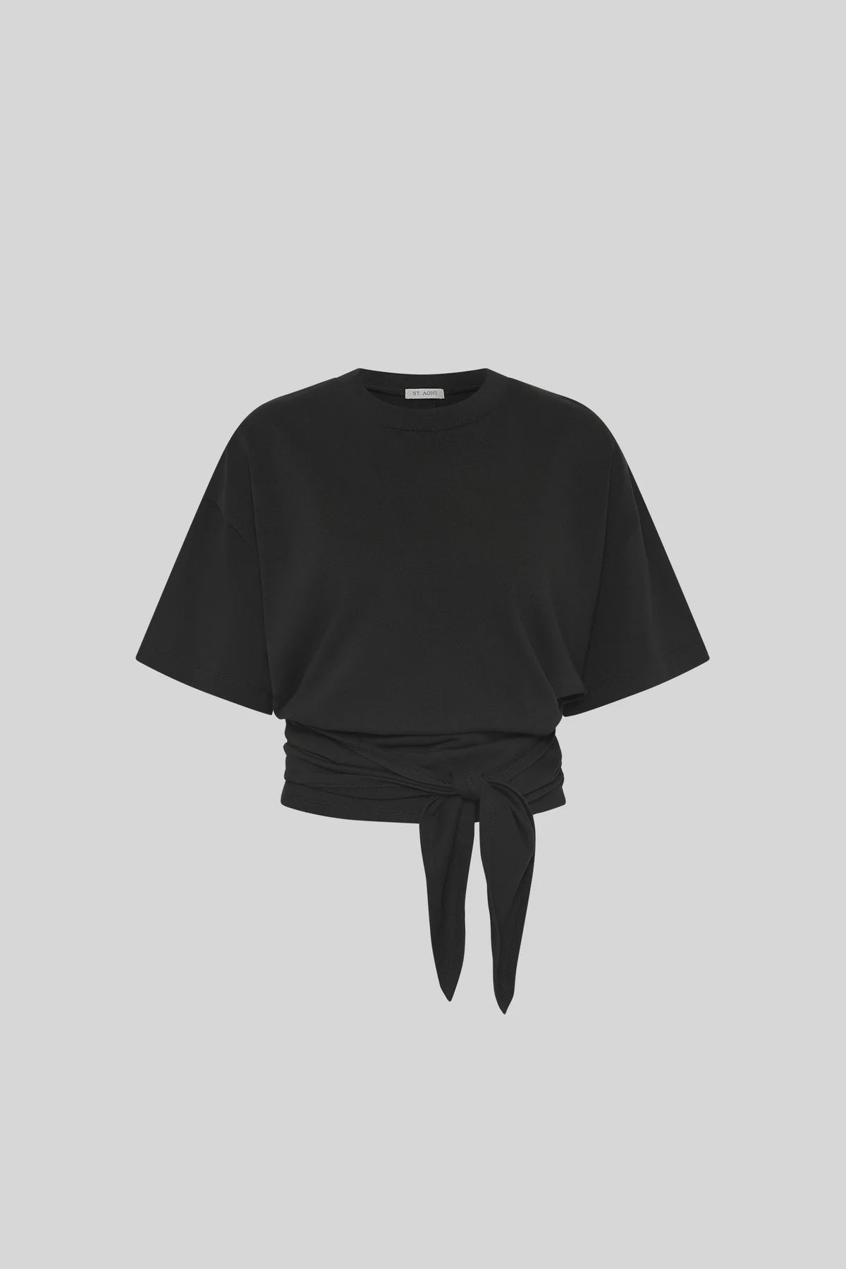 COTTON JERSEY SPLIT BACK TEE