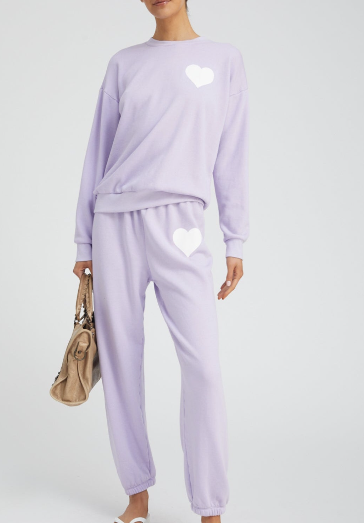 HEART SWEATPANT LAVENDER