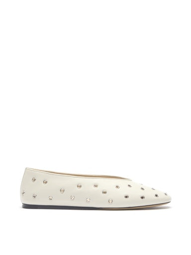 REGENCY SLIPPER EYELET STUDDED LEATHER