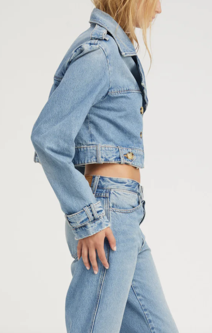 DENIM CROP TRENCH