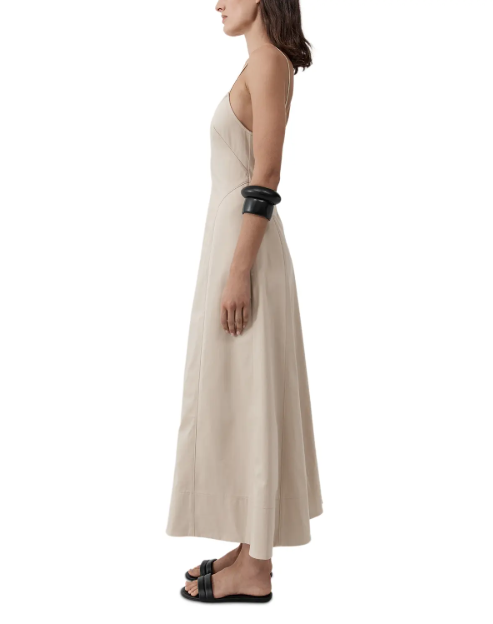 STRUCTURED COTTON MIDI DRESS
