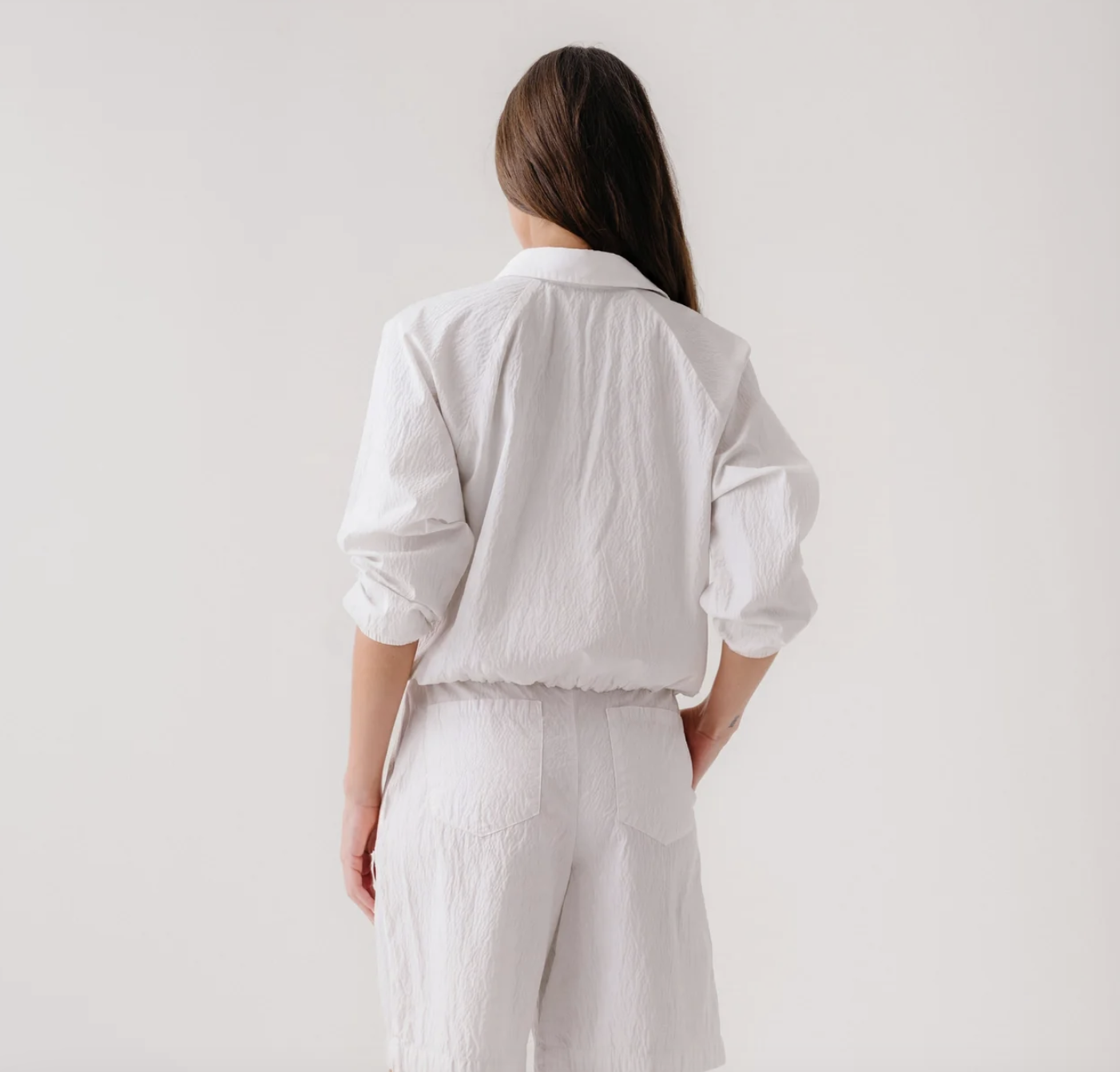TALA CINCHED ANORAK WHITE