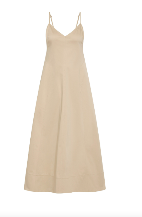STRUCTURED COTTON MIDI DRESS