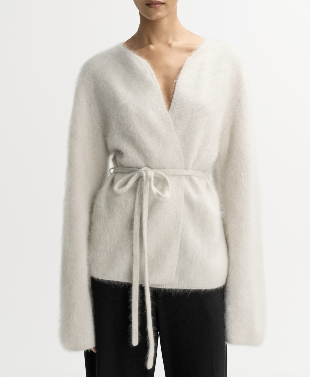 BRUSHED CASHMERE CARDIGAN