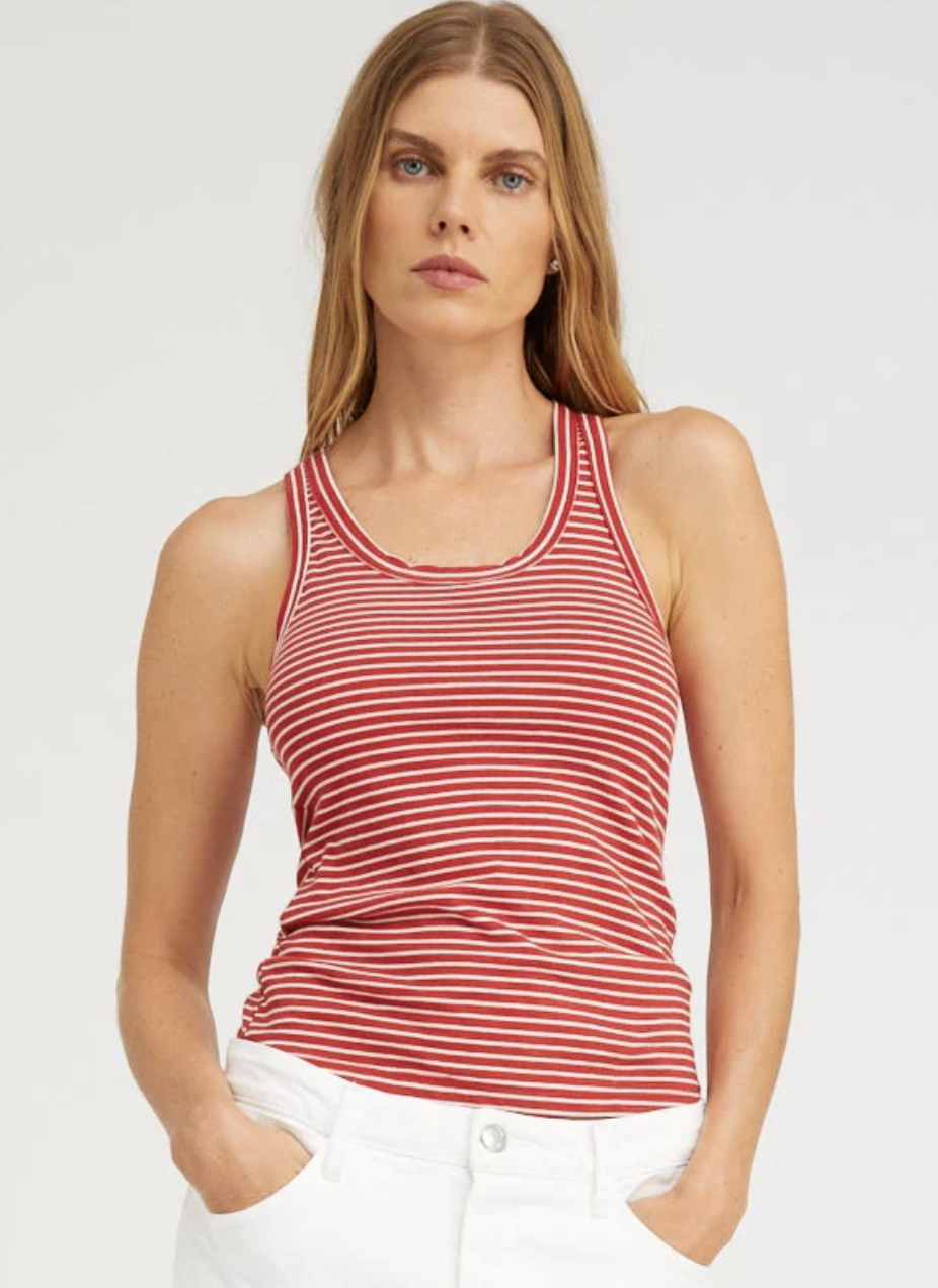 FITTED SCOOP TANK RED
