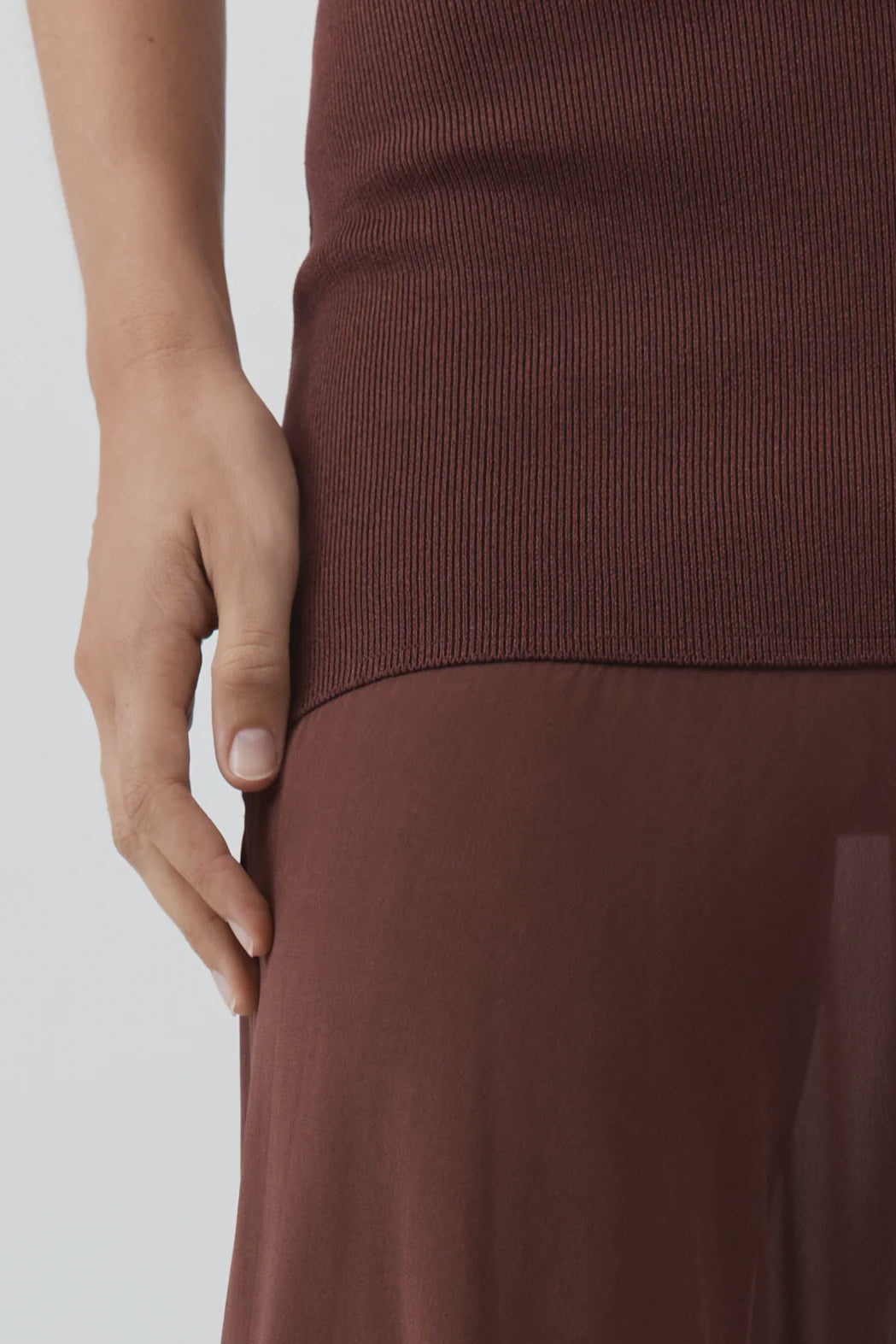 SHEER SILK CIRCLE HEM DRESS