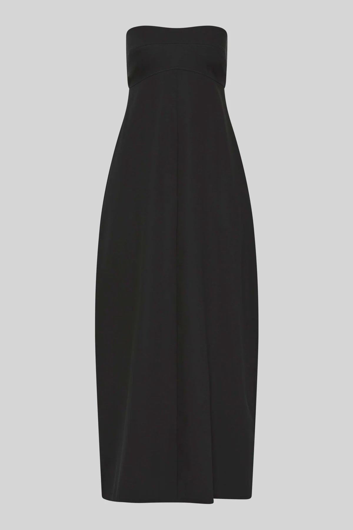 WOOL STRAPLESS COCOON DRESS
