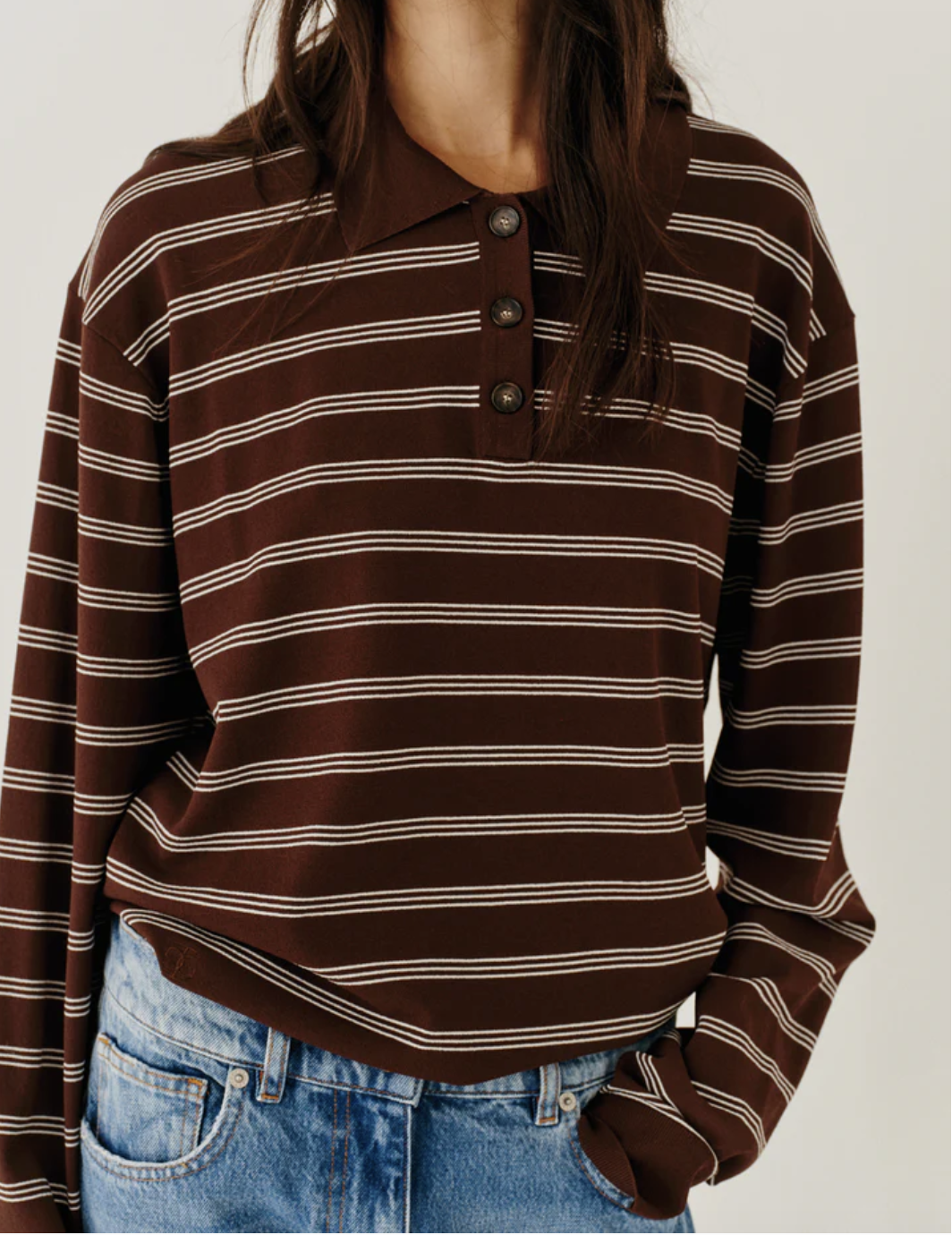 MADISON POLO ESPRESSO STRIPE