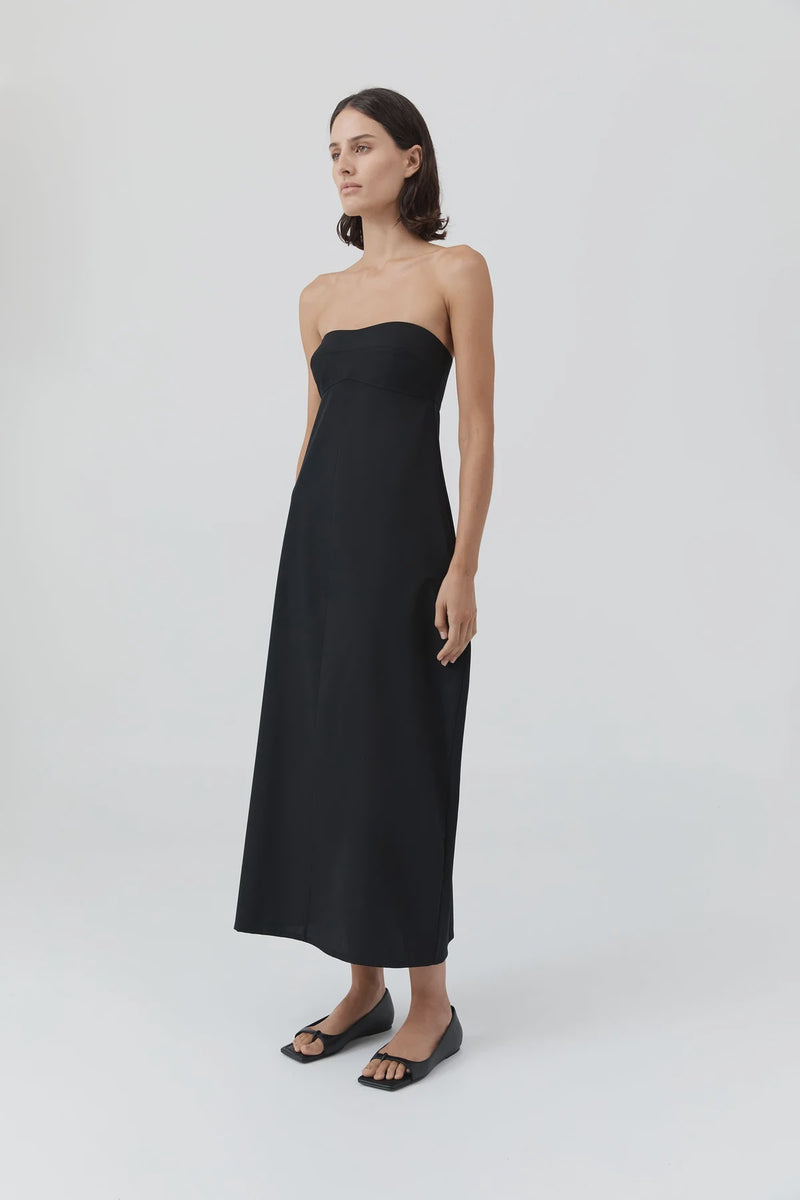 CANVAS PLEAT COCOON DRESS