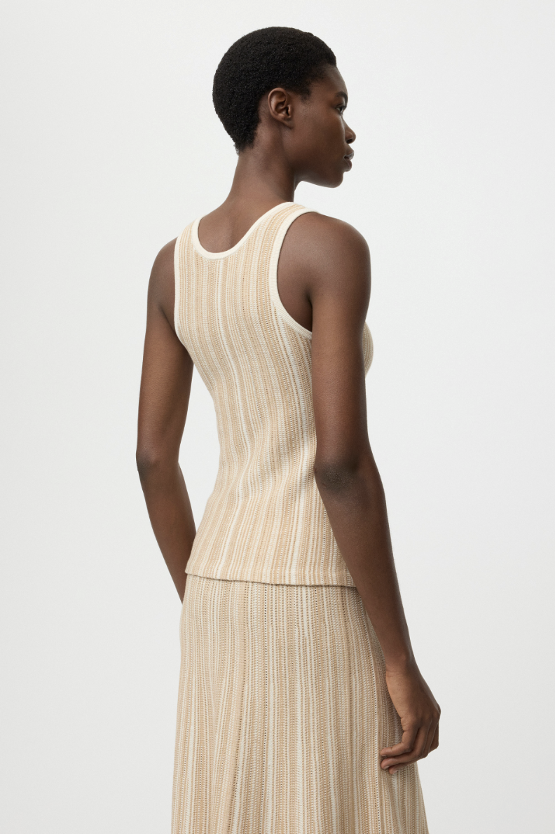 TEXTURED STRIPED SINGLET