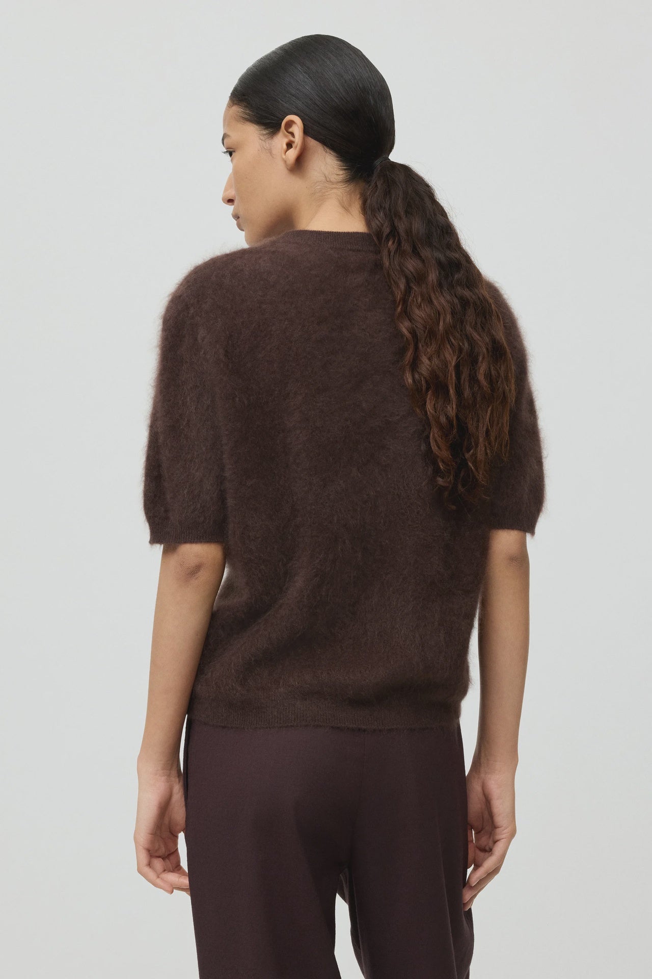BRUSHED SHORT SLEEVE MOCHA