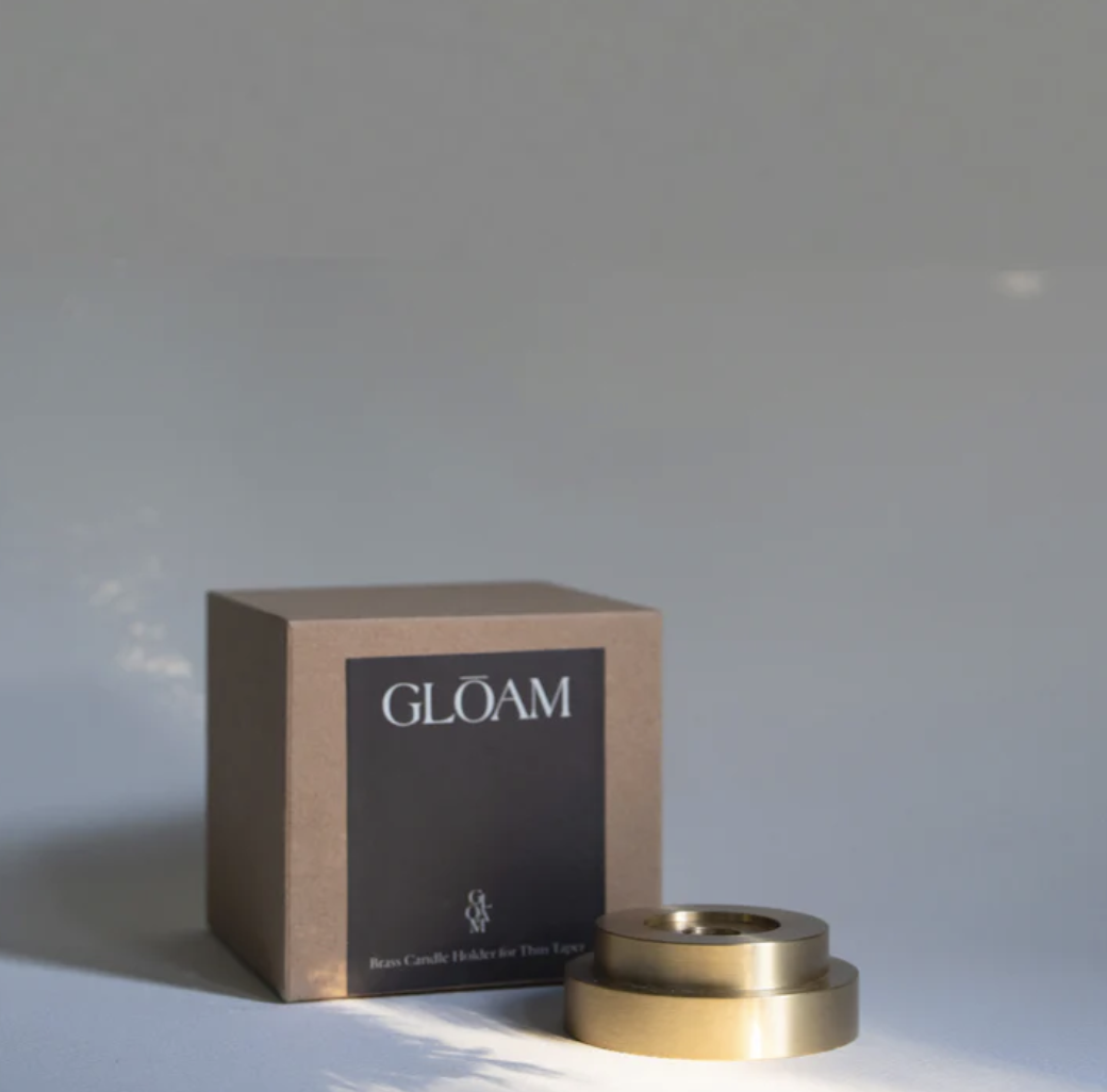 BRASS CANDLE HOLDER FOR THIN TAPER
