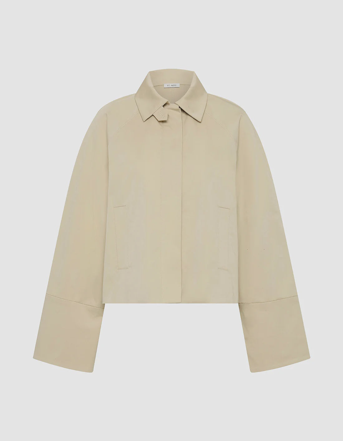 CROPPED COTTON SHIRT JACKET