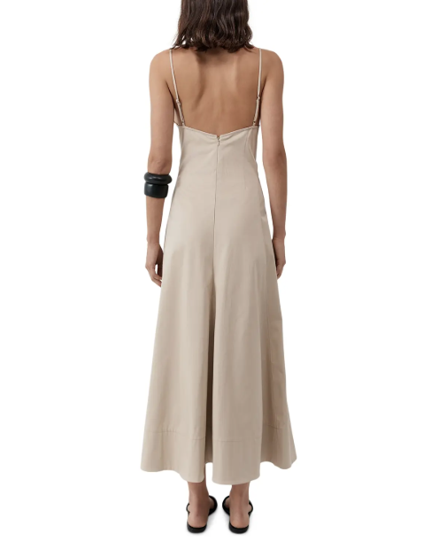 STRUCTURED COTTON MIDI DRESS