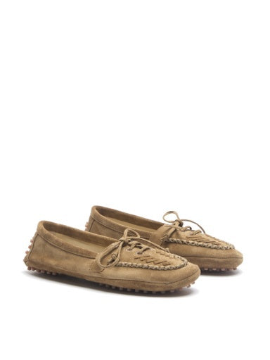 DRIVER MOCCASIN EMBROIDERED SUEDE
