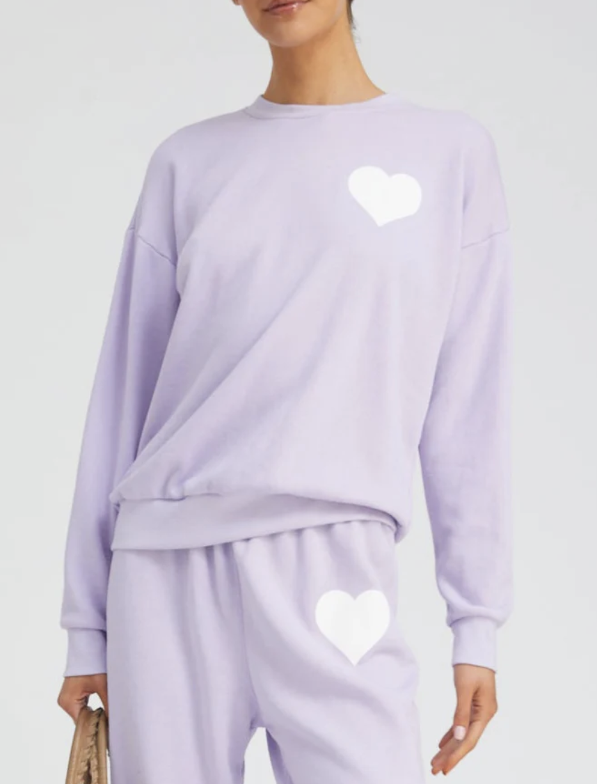 HEART SWEATSHIRT LAVENDAR