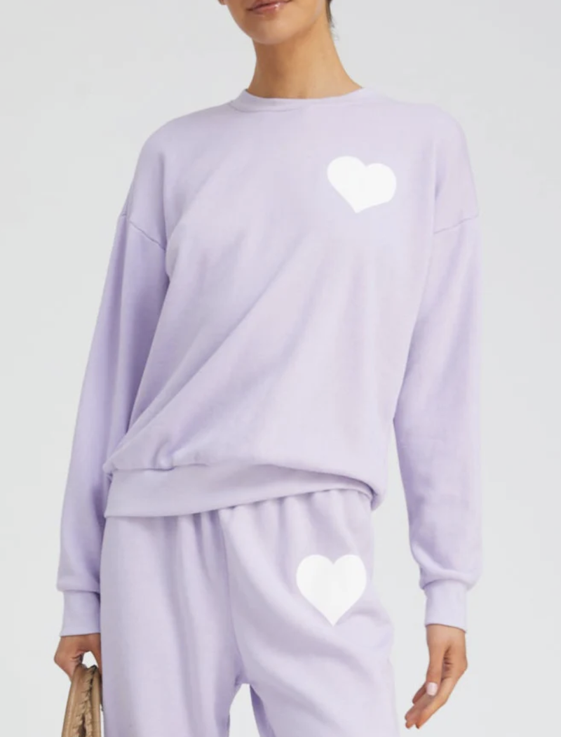 HEART SWEATSHIRT LAVENDAR