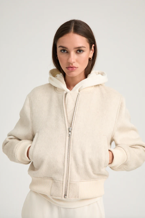 WOOL CASHMERE BOMBER