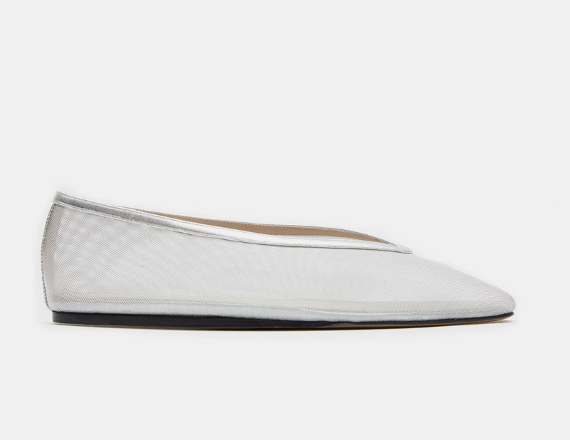 LUNA SLIPPER MESH SILVER