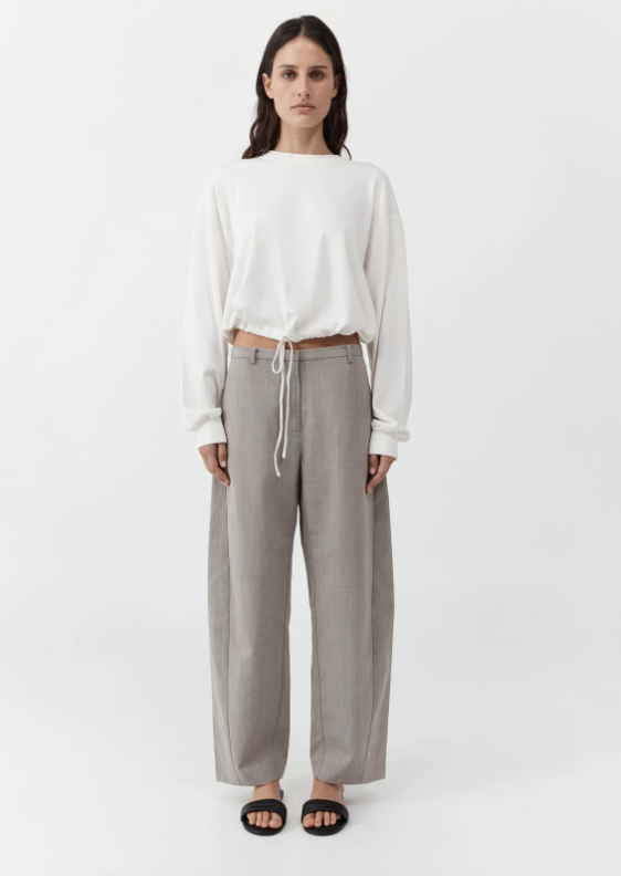 DRAWSTRING LONG SLEEVE TOP