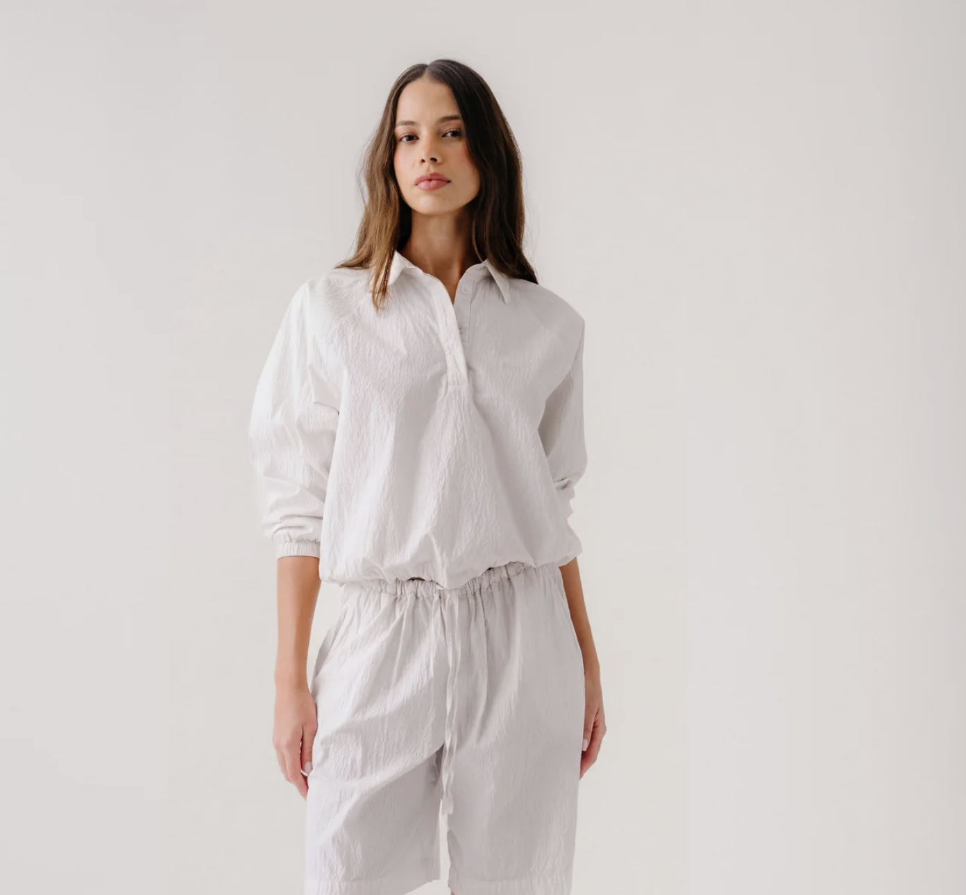 TALA CINCHED ANORAK WHITE